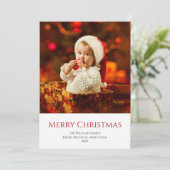 Schattigee Baby foto Moderne eerste kerst Feestdagenkaart (Staand voorkant)
