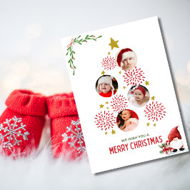 Schattigee Baby-fotoboom, modern, minimalistisch k Feestdagenkaart