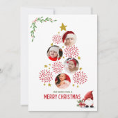 Schattigee Baby-fotoboom, modern, minimalistisch k Feestdagenkaart (Voorkant)