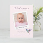 Schattigee Baby Fotocollage Moderne Geboorteaankon Aankondiging (Staand voorkant)