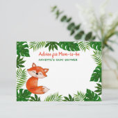Schattigee Baby Fox | BABY SHOWER | Advies voor aa Kaart (Staand voorkant)