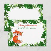 Schattigee Baby Fox | BABY SHOWER | Advies voor aa Kaart (Voorkant / Achterkant)