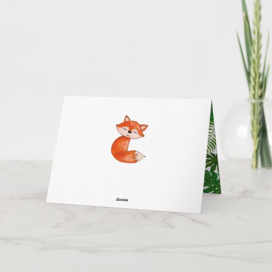 Schattigee Baby Fox | BABY SHOWER | Dank u Bedankkaart (Achterkant)