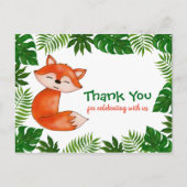 Schattigee Baby Fox | BABY SHOWER | Dank u Briefkaart (Voorkant)