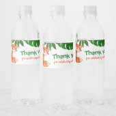 Schattigee Baby Fox | BABY SHOWER | Dank u Waterfles Etiket (Flessen)