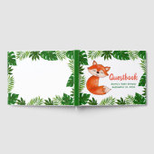 Schattigee Baby Fox | BABY SHOWER | tropische blad Gastenboek (Volledig)
