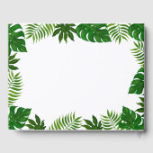 Schattigee Baby Fox | BABY SHOWER | tropische blad Gastenboek (Achterkant)