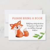 Schattigee Baby Fox bladeren brengen een boek | BA Kaart (Voorkant)