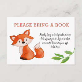 Schattigee Baby Fox bladeren brengen een boek | BA Kaart