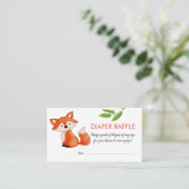 Schattigee Baby Fox bladeren | Luierloof | BABY SH Informatiekaartje (Staand voorkant)