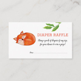 Schattigee Baby Fox bladeren | Luierloof | BABY SH Informatiekaartje