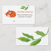 Schattigee Baby Fox bladeren | Luierloof | BABY SH Informatiekaartje (Voorkant / Achterkant)