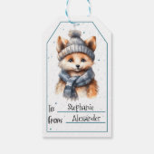 Schattigee Baby Fox Gift Labels Cadeaulabel (Achterkant)