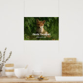 Schattigee Baby Fox in een Green Forest Business Poster (Keuken)