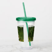 Schattigee Baby Fox in een groen bos Acryl Drinkbeker (Links)