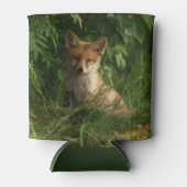 Schattigee Baby Fox in een groen bos Blikjeskoeler (Voorkant)