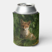 Schattigee Baby Fox in een groen bos Blikjeskoeler (Blikje Achterkant)