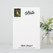 Schattigee Baby Fox in een groen bos Briefpapier (Staand voorkant)