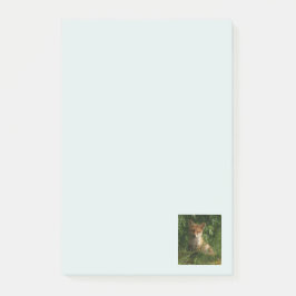 Schattigee Baby Fox in een groen bos Post-it® Notes
