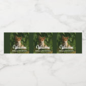 Schattigee Baby Fox in een groen bos Welkom Waterfles Etiket (Enkel label)