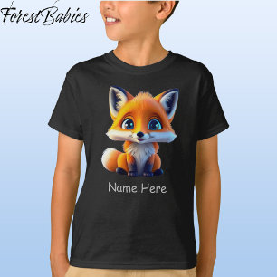 Schattigee Baby Fox kinder Wildlife Dierlijke Cart T-shirt