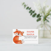 Schattigee Baby Fox | Luierloof | BABY SHOWER Informatiekaartje (Staand voorkant)