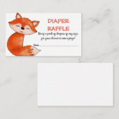 Schattigee Baby Fox | Luierloof | BABY SHOWER Informatiekaartje (Voorkant / Achterkant)
