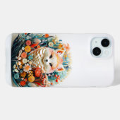 Schattigee Baby Fox met bloemetjes Papier Knipsel Case-Mate iPhone Case (Achterkant (horizontaal))