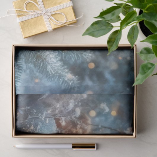 Schattigee Baby Fox Rustieke Winter Kerstdecoupage Tissuepapier (Geschenk)