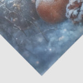 Schattigee Baby Fox Rustieke Winter Kerstdecoupage Tissuepapier (Detail)