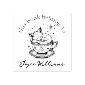 Schattigee Baby Fox slapen in magische sterrenheme Rubberstempel (Afrduk)