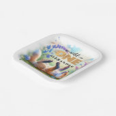 Schattigee Baby Fox Wild One Birthday Papieren Bordje (Gebogen)