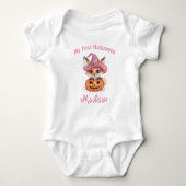 Schattigee Baby Fox Witch Pet gepersonaliseerde na Romper (Voorkant)
