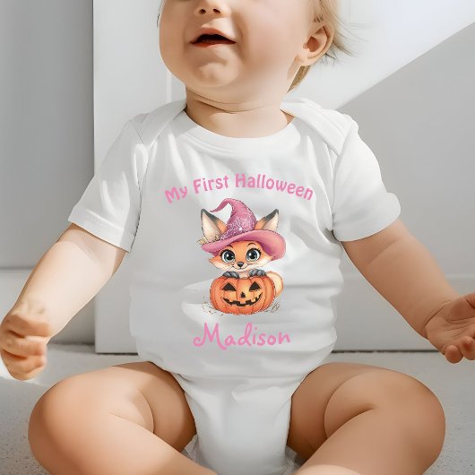 Schattigee Baby Fox Witch Pet gepersonaliseerde na Romper
