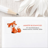 Schattigee Baby Fox | Woodland Baby shower Etiket (Insitu)