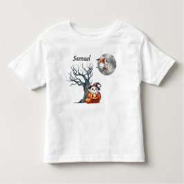Schattigee Baby Geesten Halloween Scene - Monogram Kinder Shirts