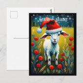 Schattigee Baby Geit Kind Meadow Santa Animal Chri Briefkaart (Voorkant / Achterkant)