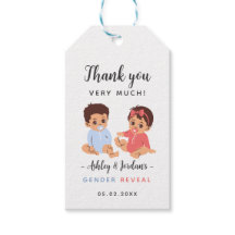 Schattigee Baby Gender Reveal Dank u Label