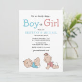 Schattigee Baby geslachtsopenbaring Kaart (Staand voorkant)