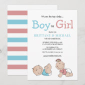 Schattigee Baby geslachtsopenbaring Kaart (Voorkant / Achterkant)
