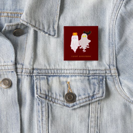 Schattigee Baby Ghosts Halloween Button (In situ)