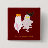 Schattigee Baby Ghosts Halloween Button (Voorkant)