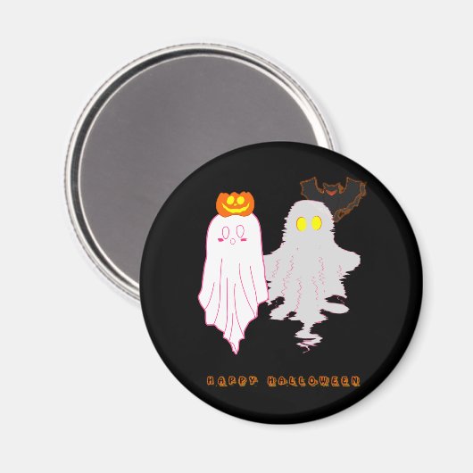 Schattigee Baby Ghosts Halloween Magnet (Voorkant / Achterkant)
