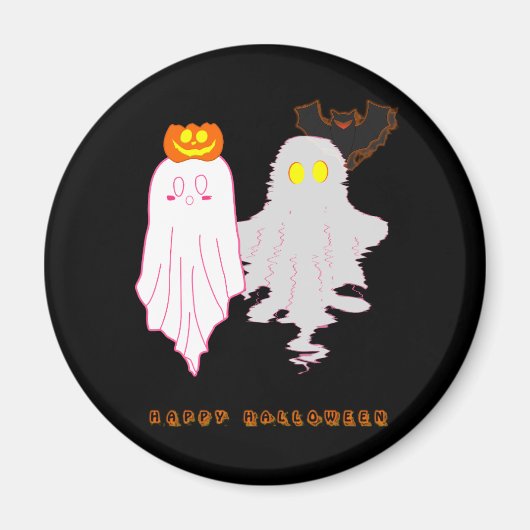 Schattigee Baby Ghosts Halloween Magnet (Voorkant)