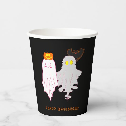 Schattigee Baby Ghosts Halloween Paper cup Papieren Bekers (Voorkant)