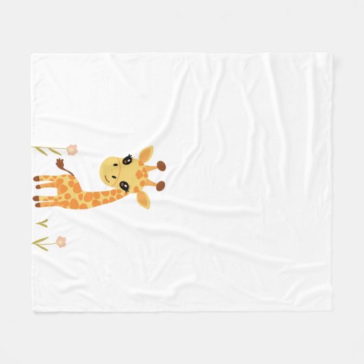Schattigee Baby Giraffe Boho Fleece Deken (Voorkant (Horizontaal))