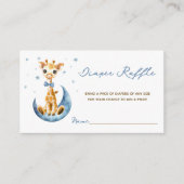 Schattigee Baby Giraffe Jongen Baby shower Luier R Informatiekaartje (Voorkant)