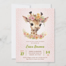 Schattigee Baby Giraffe Meisje Wild Safari Douche