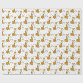 Schattigee Baby Giraffe met een nek-stropdas Cadeaupapier (Vlak)