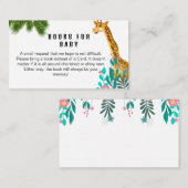 Schattigee Baby Giraffe Safari Boeken Aanvraag voo Informatiekaartje (Voorkant / Achterkant)